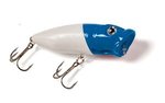 Fish Face Popper Lure - White-blue