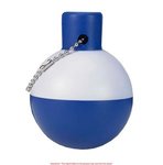 Fishing Bobber Floater Key Tag - Blue-white