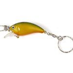 Fishing Lure Keychain with Clasp - Yellow-orange-green