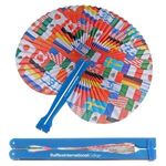 Flag Folding Fan - Multi Color