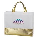 Flair Metallic Accent Non-Woven Tote Bag - Gold