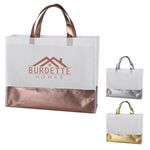 Flair Metallic Accent Non-Woven Tote Bag -  