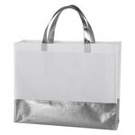 Flair Metallic Accent Non-Woven Tote Bag -  