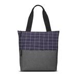 Flannel Check Accent Tote Bag -  