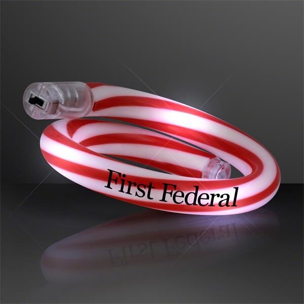 Main Product Image for Flashing Christmas Candy Cane Bracelets