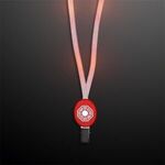 Flashing Lanyard with Badge Clasp - Red