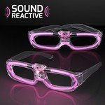 FLASHING LED 80S STYLE SHADES, SOUND REACTIVE - Pink