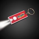 Flashlight LED Keychain - Silver-red