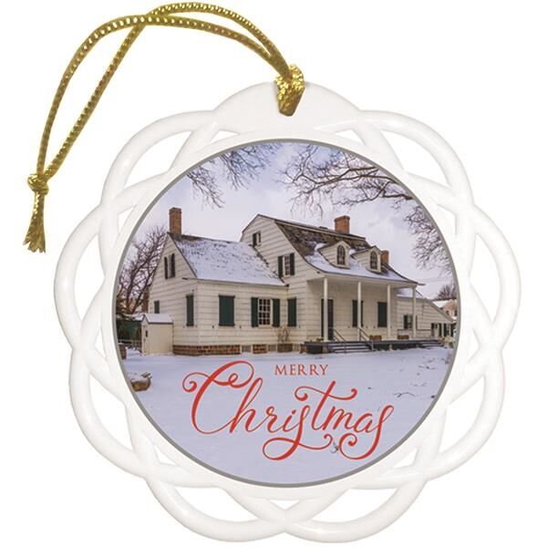 Main Product Image for Custom Printed Flat White Shatterproof Ornament