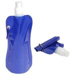 Flex Foldable 16 oz Water Bottle with Carabiner - Blue