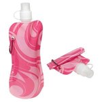 Flex Foldable 16 oz Water Bottle with Carabiner - Pink Swirl