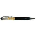 Floating Gold Dust Ballpoint Pen - Black