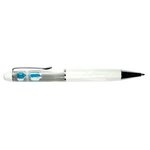 Floating Sand Timer Ballpoint Pen - White