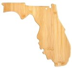 Florida State Shaped Bamboo Serving and Cutting Board - Brown