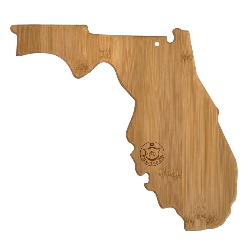 Main Product Image for Florida State Shaped Bamboo Serving And Cutting Board