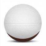 Foam Basketballs  Nerf -6" Large - White/Brown