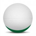 Foam Basketballs  Nerf -6" Large - White/Kelly Grn