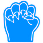 Foam Cat Paw Hand - Blue