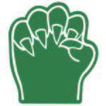 Foam Cat Paw Hand - Dark Green