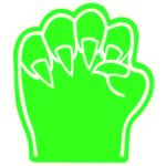 Foam Cat Paw Hand - Kelly Green