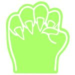 Foam Cat Paw Hand - Lime Green
