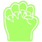 Foam Cat Paw Hand - Lime Green