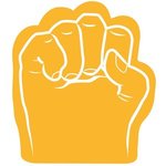 Foam Fist Hand - Athletic Gold