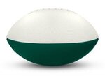 Foam Footballs - 3" Long - White Top - White/Forest Grn