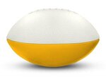 Foam Footballs 4" Long - White Top - White/Athletic Gold