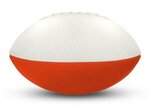 Foam Footballs 4" Long - White Top - White/Orange