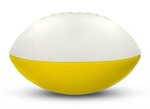 Foam Footballs 4" Long - White Top - White/Yellow