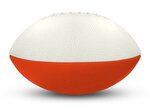 Foam Footballs 7" Long (8.75" Arc Length) Middie - White Top - White/Orange