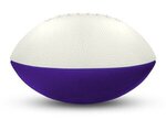 Foam Footballs 7" Long (8.75" Arc Length) Middie - White Top - White/Purple