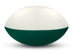 Foam Footballs - 9" Long (11.5" Arc Length) - White Top - White/Forest Grn