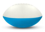 Foam Footballs - 9" Long (11.5" Arc Length) - White Top - White/Lt Blue