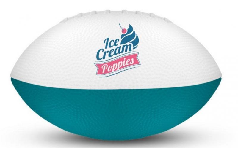 Foam Footballs Nerf Micro- 4" with your logo | MiniThrowBalls.com