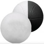Foam Mini Basketballs - Two Toned Colors 4" - White/Black