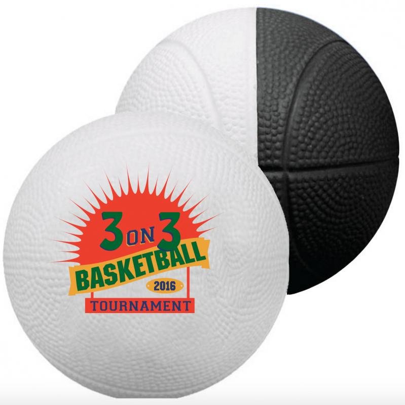 Foam Mini Basketballs Two Toned Colors 4" with your logo