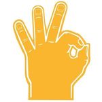 Foam OK Hand - Athletic Gold