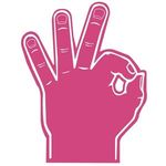 Foam OK Hand - Hot Pink