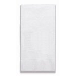 Foil Stamped 1 Ply 1/8 fold Dinner Napkin - White