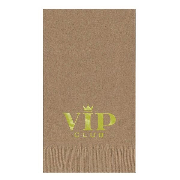 Main Product Image for Foil Stamped 2-Ply Kraft 1/8 Fold Dinner Napkin