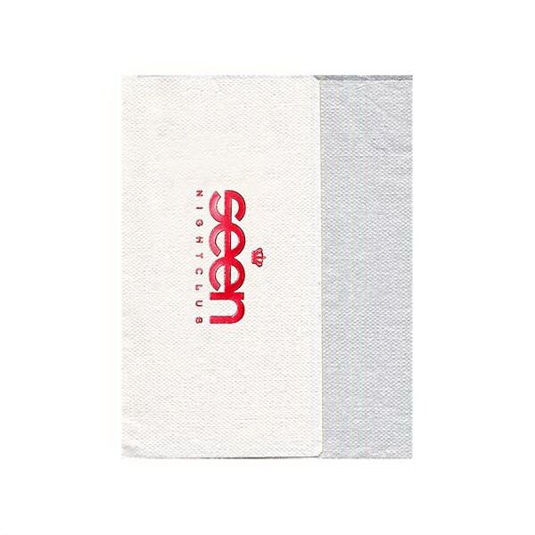 Main Product Image for Foil Stamped Bleached 1-Ply, 3/4 Fold Napkin