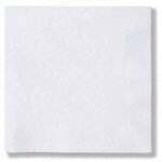 Foil Stamped White Dinner Napkin - White