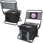 Folding Cooler Chair/Stool - Black-gray