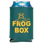 Folding Foam Can Cooler 1 side imprint - Dark Green