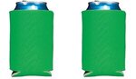 Folding Foam Can Cooler 2 sided imprint - Neon Green