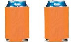 Folding Foam Can Cooler 2 sided imprint - Neon Orange