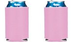 Folding Foam Can Cooler 2 sided imprint - Pink