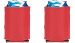 Folding Foam Can Cooler 2 sided imprint - Red